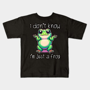 I'm Just a Frog Funny Cute Kawaii Toad Lover Kids T-Shirt